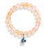 Save The Fish Blue Pufferfish Bracelet - Recycled 8mm Frosted Sea Glass Beads With Blue Fish Pendant - image 18
