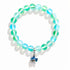 Save The Fish Blue Pufferfish Bracelet - Recycled 8mm Frosted Sea Glass Beads With Blue Fish Pendant - image 15