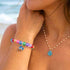 Save The Fish Blue Pufferfish Bracelet - Recycled 8mm Frosted Sea Glass Beads With Blue Fish Pendant - image 8