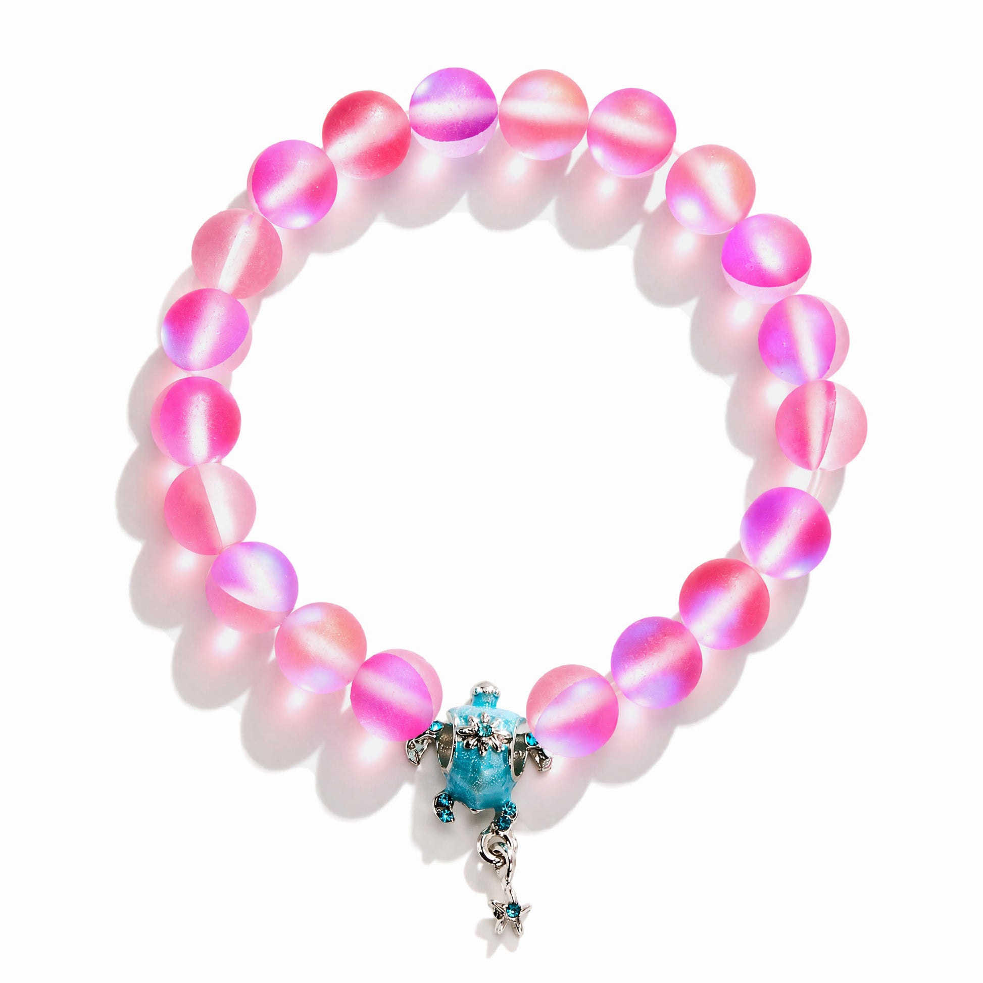 Save The Sea Turtles Bracelet - Recycled 8mm Frosted Sea Glass Beads With Turtle & Starfish Charm - image 12