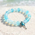 Save The Sea Turtles Bracelet - Recycled 8mm Frosted Sea Glass Beads With Turtle & Starfish Charm - image 6