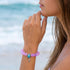 Save The Sea Turtles Bracelet - Recycled 8mm Frosted Sea Glass Beads With Turtle & Starfish Charm - image 23