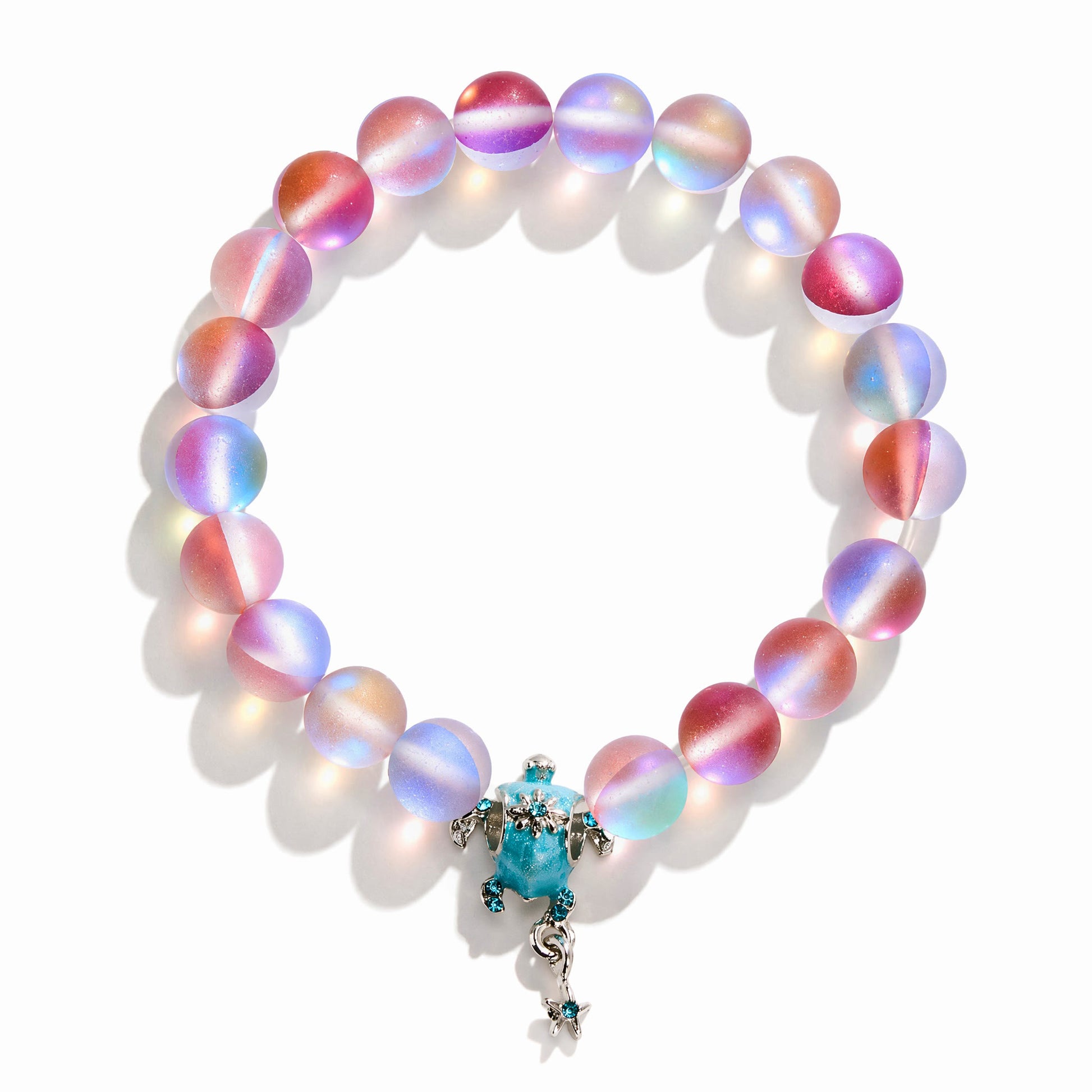 Save The Sea Turtles Bracelet - Recycled 8mm Frosted Sea Glass Beads With Turtle & Starfish Charm - image 27