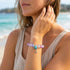 Save The Sea Turtles Bracelet - Recycled 8mm Frosted Sea Glass Beads With Turtle & Starfish Charm - image 26