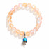 Save The Sea Light Blue Jellyfish Bracelet - Recycled 8mm Frosted Sea Glass Beads With Jellyfish Charm - image 18