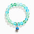 Save The Sea Light Blue Jellyfish Bracelet - Recycled 8mm Frosted Sea Glass Beads With Jellyfish Charm - image 15
