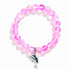 Protect The Ocean Marine Bracelet - Recycled 8mm Frosted Sea Glass Beads With Silver & Blue Dolphin - image 24