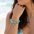 Protect The Ocean Marine Bracelet - Recycled 8mm Frosted Sea Glass Beads With Silver & Blue Dolphin - image 14