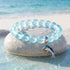 Protect The Ocean Marine Bracelet - Recycled 8mm Frosted Sea Glass Beads With Silver & Blue Dolphin - image 5