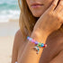 Protect The Ocean Marine Bracelet - Recycled 8mm Frosted Sea Glass Beads With Silver & Blue Dolphin - image 8