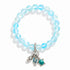 The Ocean Trio Charms Bracelet - Recycled 8mm Frosted Sea Glass Beads To Saves Marine Life - image 0