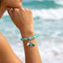The Ocean Trio Charms Bracelet - Recycled 8mm Frosted Sea Glass Beads To Saves Marine Life - image 14