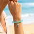 Supports Ocean Animal Rescue Bracelet - Recycled 8mm Frosted Sea Glass Beads With Blue Scaled Fish Charm - image 15
