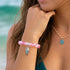 Supports Ocean Animal Rescue Bracelet - Recycled 8mm Frosted Sea Glass Beads With Blue Scaled Fish Charm - image 12