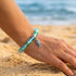 Supports Ocean Animal Rescue Bracelet - Recycled 8mm Frosted Sea Glass Beads With Blue Scaled Fish Charm - image 16