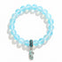 Help Save Seahorses Life Bracelet - Recycled 8mm Frosted Sea Glass Beads With Seahorse Charm - image 0