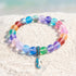 Help Save Seahorses Life Bracelet - Recycled 8mm Frosted Sea Glass Beads With Seahorse Charm - Rainbow - Approx. 6.93"/17.6cm - image 7