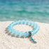 Help Save Seahorses Life Bracelet - Recycled 8mm Frosted Sea Glass Beads With Seahorse Charm - image 6
