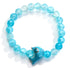 The Shark Guardian Blue Bracelet - Recycled 8mm Sea Glass Beads With Whale Shark Charm - image 6