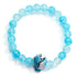 Save The Dolphins Bracelet - Recycled 8mm Blue Sea Glass Beads  | Support Clean Ocean Project - image 6