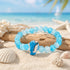 Save The Dolphins Bracelet - Recycled 8mm Blue Sea Glass Beads  | Support Clean Ocean Project - image 5