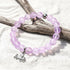 Octopus Bracelet That Cleans The Ocean - Recycled 8mm Iridescent Beads Sea Glass Beads - Purple - Approx. 6.93"/17.6cm - image 12