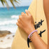 Ocean Cleanup Dolphin Bracelet From Ocean Debris - Recycled 8mm Iridescent Beads Sea Glass Beads - image 1