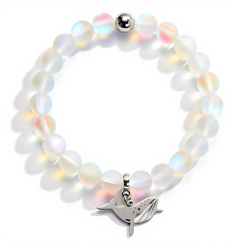 Save The Whales Bracelet - Recycled 8mm Glimmering Sea Glass Beads | Turn Ocean Trash Into Hope - image 9