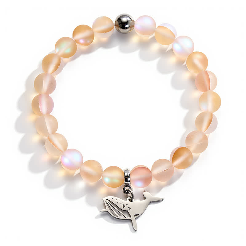 Save The Whales Bracelet - Recycled 8mm Glimmering Sea Glass Beads | Turn Ocean Trash Into Hope - image 15