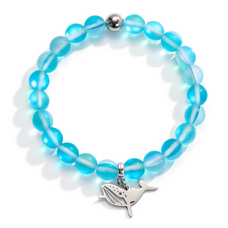 Save The Whales Bracelet - Recycled 8mm Glimmering Sea Glass Beads | Turn Ocean Trash Into Hope - image 13