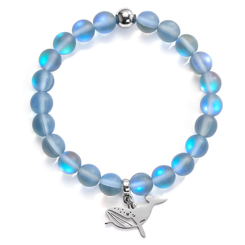 Save The Whales Bracelet - Recycled 8mm Glimmering Sea Glass Beads | Turn Ocean Trash Into Hope - image 7