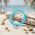 Save The Whales Bracelet - Recycled 8mm Glimmering Sea Glass Beads | Turn Ocean Trash Into Hope - Blue - Approx. 6.93"/17.6cm - image 12
