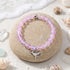 Save The Whales Bracelet - Recycled 8mm Glimmering Sea Glass Beads | Turn Ocean Trash Into Hope - Purple - Approx. 6.93"/17.6cm - image 10