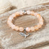 Save The Whales Bracelet - Recycled 8mm Glimmering Sea Glass Beads | Turn Ocean Trash Into Hope - Orange - Approx. 6.93"/17.6cm - image 14