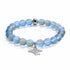 Glow Like The Ocean Manta Ray Bracelet - Recycled 8mm Glimmering Sea Glass Beads For Ocean Cleanup - image 0