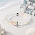 Glow Like The Ocean Manta Ray Bracelet - Recycled 8mm Glimmering Sea Glass Beads For Ocean Cleanup - White - Approx. 6.93"/17.6cm - image 8