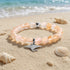 Glow Like The Ocean Manta Ray Bracelet - Recycled 8mm Glimmering Sea Glass Beads For Ocean Cleanup - Orange - Approx. 6.93"/17.6cm - image 14