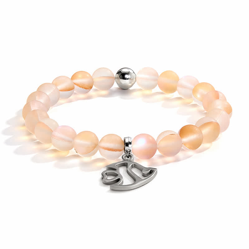 Protect Little Tropical Fish Bracelet - Recycled 8mm Glimmering Sea Glass Beads From Marine Debris - image 0