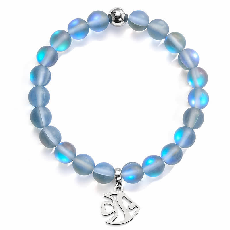 Protect Little Tropical Fish Bracelet - Recycled 8mm Glimmering Sea Glass Beads From Marine Debris - image 7