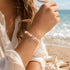 Protect Little Tropical Fish Bracelet - Recycled 8mm Glimmering Sea Glass Beads From Marine Debris - image 1
