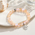 Protect Little Tropical Fish Bracelet - Recycled 8mm Glimmering Sea Glass Beads From Marine Debris - Orange - Approx. 6.93"/17.6cm - image 2