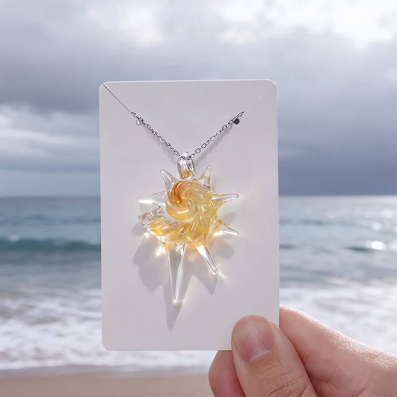 Save The Ocean The Ocean's Spiral Bracelet - Conch Pendant Made From Recovered Marine Debris - Yellow - Approx. 19.69" / 50cm - image 8