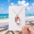 Float Jellyfish In A Bottle Pendant Bracelet - Recycled Pendant Made From Recovered Marine Debris - Red - Approx. 19.69" / 50cm - image 0