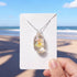 Float Jellyfish In A Bottle Pendant Bracelet - Recycled Pendant Made From Recovered Marine Debris - Yellow - Approx. 19.69" / 50cm - image 6