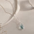 The Heart Of The Ocean Color-Changing Necklace - Glass Pendant Crafted From Recycled Marine Debris - Teal - Approx. 15.75" / 40cm - image 1
