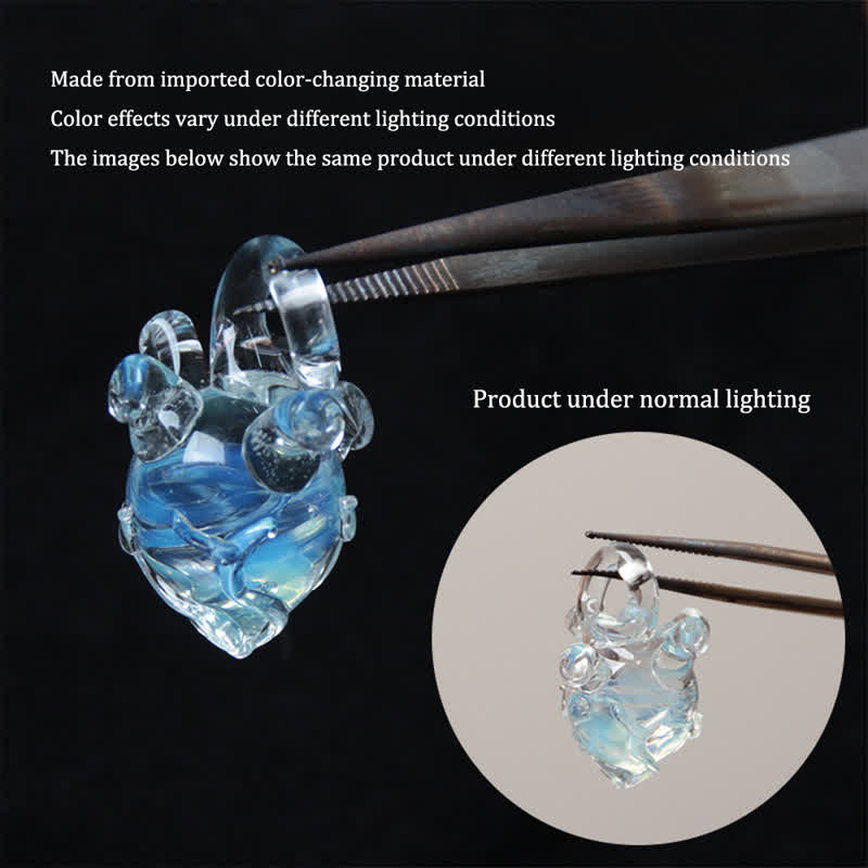The Heart Of The Ocean Color-Changing Necklace - Glass Pendant Crafted From Recycled Marine Debris - image 4
