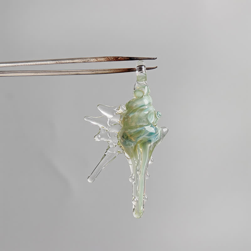 The Spiky Conch Necklace - Glass Pendant Made From Recovered Ocean Waste - image 6