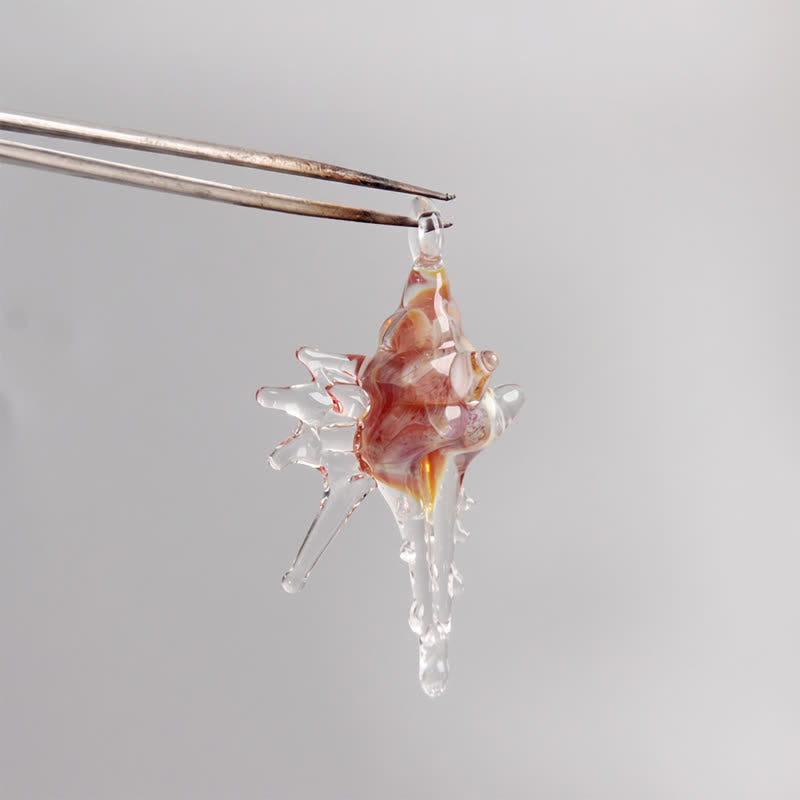 The Spiky Conch Necklace - Glass Pendant Made From Recovered Ocean Waste - image 8