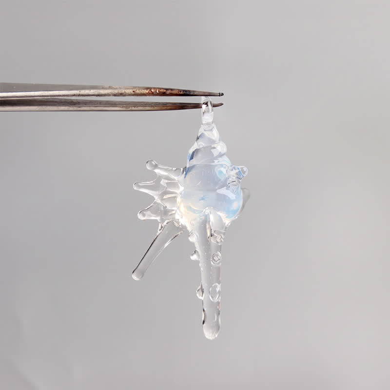 The Spiky Conch Necklace - Glass Pendant Made From Recovered Ocean Waste - image 1