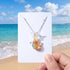 Ocean Drop Whale Necklace - Recycled Glass Pendant To Protect The Whales - Orange - Approx. 19.69" / 50cm - image 12